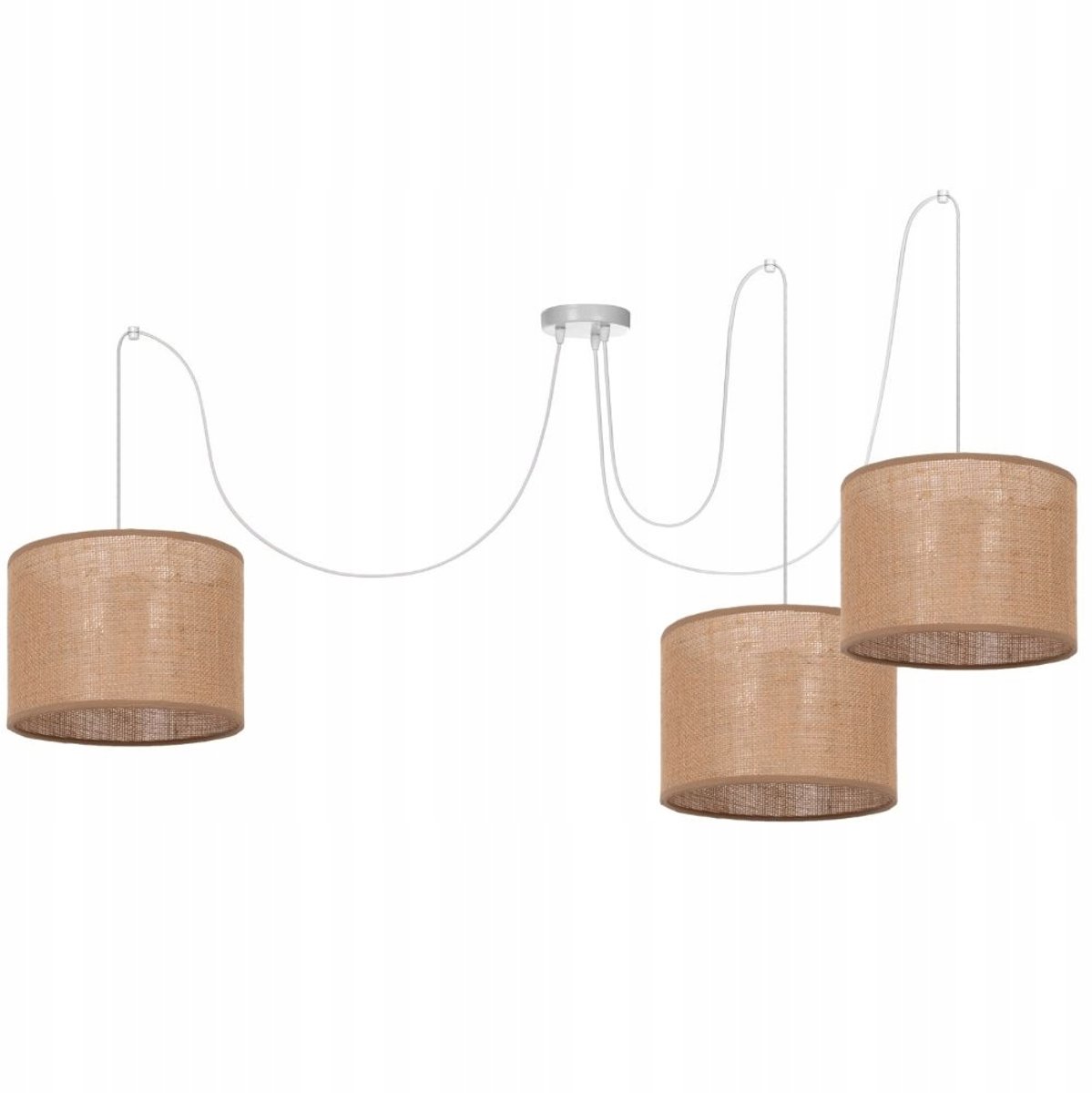 Jute Hanglamp Spider Boho - 3-lichts E27