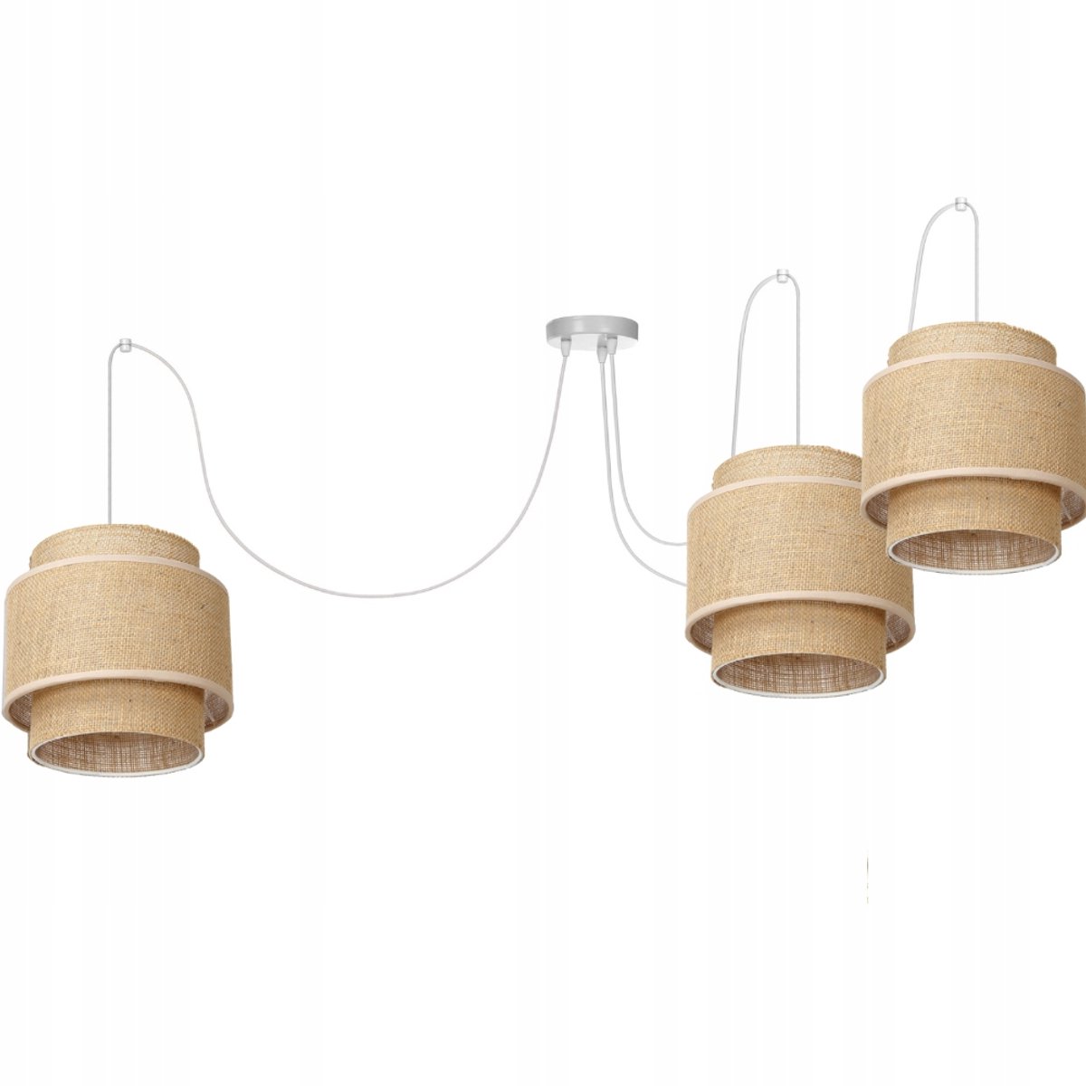 Jute Hanglamp Boho Spider Trio - 3-lichts, E27, 200cm