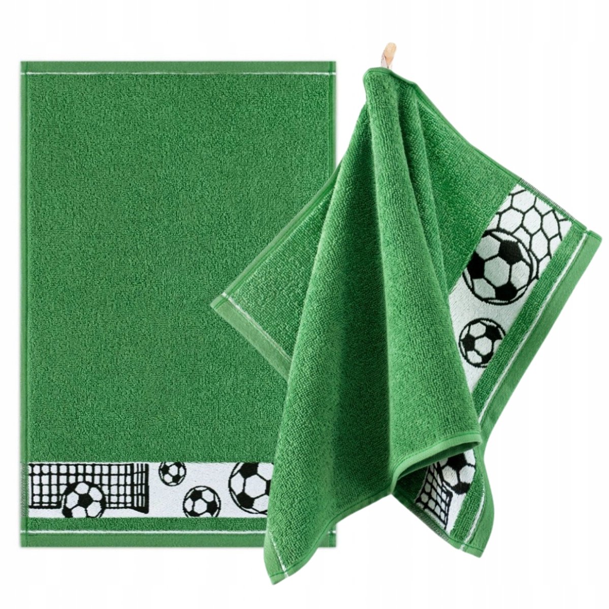 Zwoltex Handdoek Badstof Egyptisch Katoen Groen 30x50cm 400g