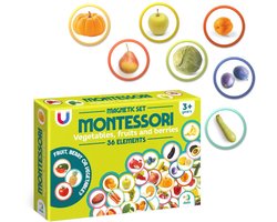 Montessori Magnetenset met 36 Magneten - Groenten en Fruit - Montessori Speelgoed 3+ - Magnetisch Speelgoed - Magneten Koelkast - Magneten Kinderen