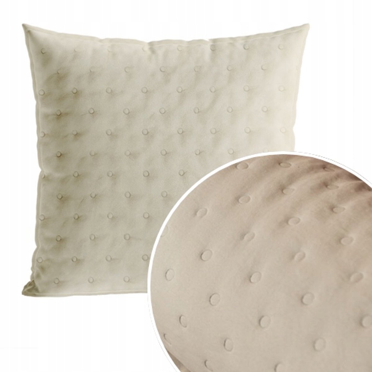 Decoratieve kussenhoezen 40x40 cm Beige met Stippenpatroon