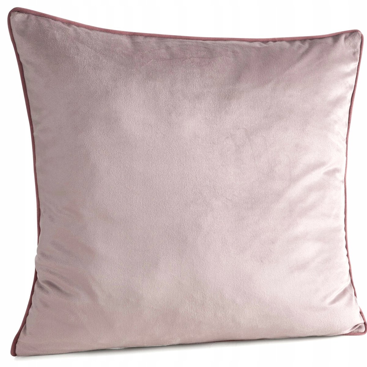 Gaja Decoratieve Kussensloop 45x45cm Poederroze Velours met Paspel