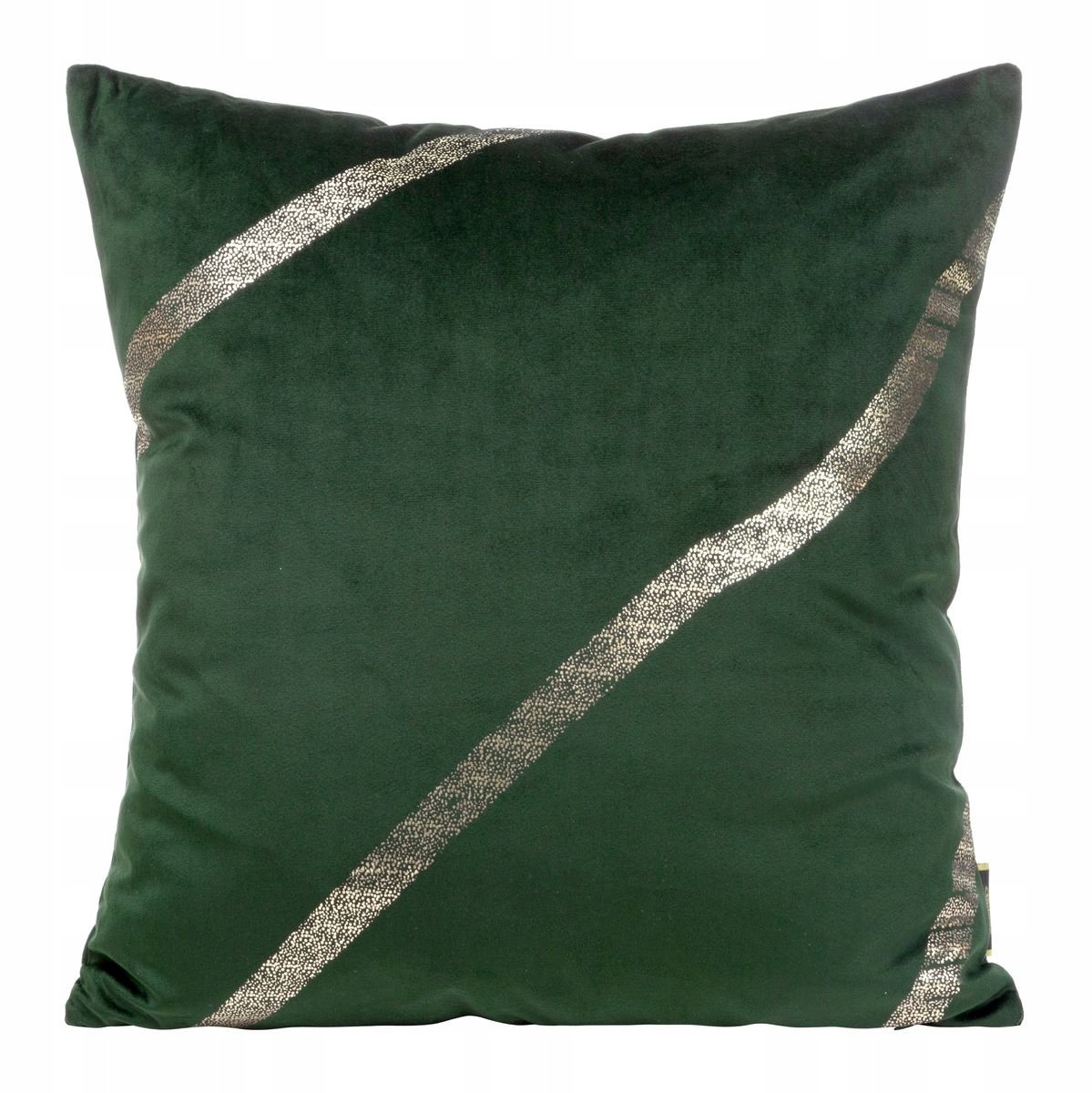 Decoratieve kussensloop BLINK-34 45x45 donkergroen met horizontale strepen