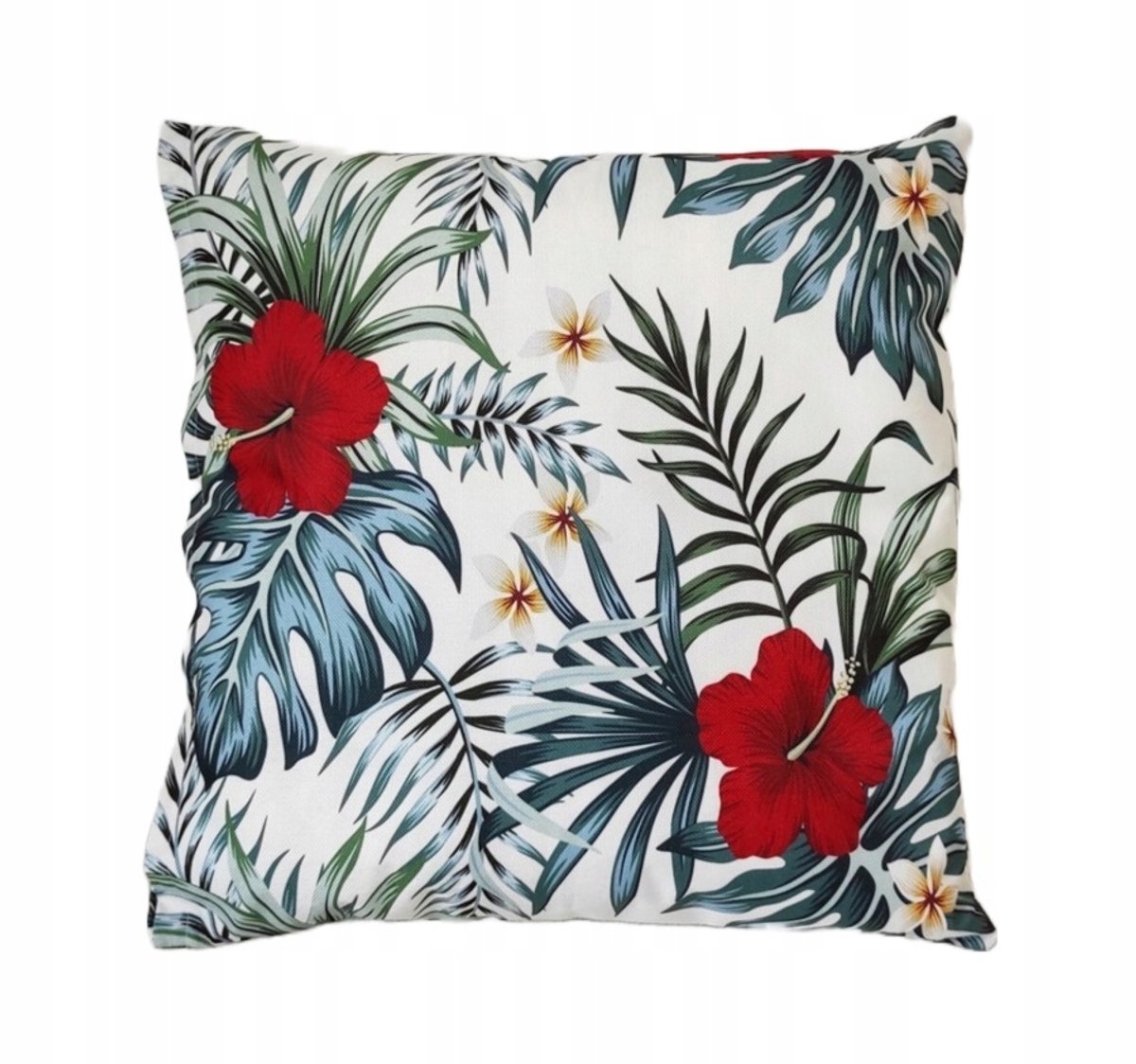 Decoratieve Kussensloep 45x45cm - Jungle Bloesems & Palmblad