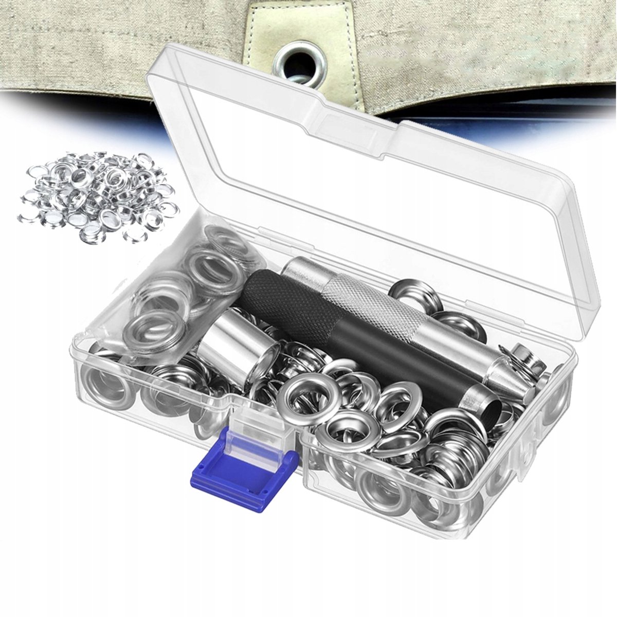 1 Ringbevestigingsset - Zware Ringooggereedschap - Gatenponsset - voor Zeildoekreparaties