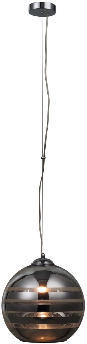 Krislamp Safira KR339-1L Hanglamp - Chroom/Transparant Glazen Bol