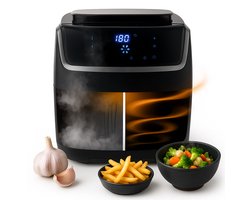 Princess 182080 Steam Airfryer 6,5L – 2-in-1 Stoomoven & Heteluchtfriteuse – 1700W – 8 Programma’s – Digitaal Display – Gezond Koken – Zwart