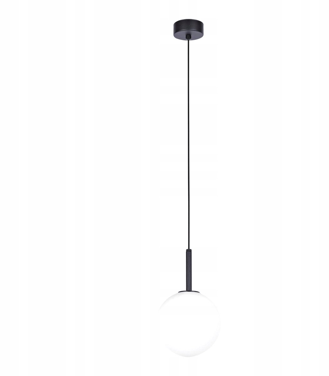 Hanglamp Kula E14 1x40W Zwart Metaal Glas 90cm