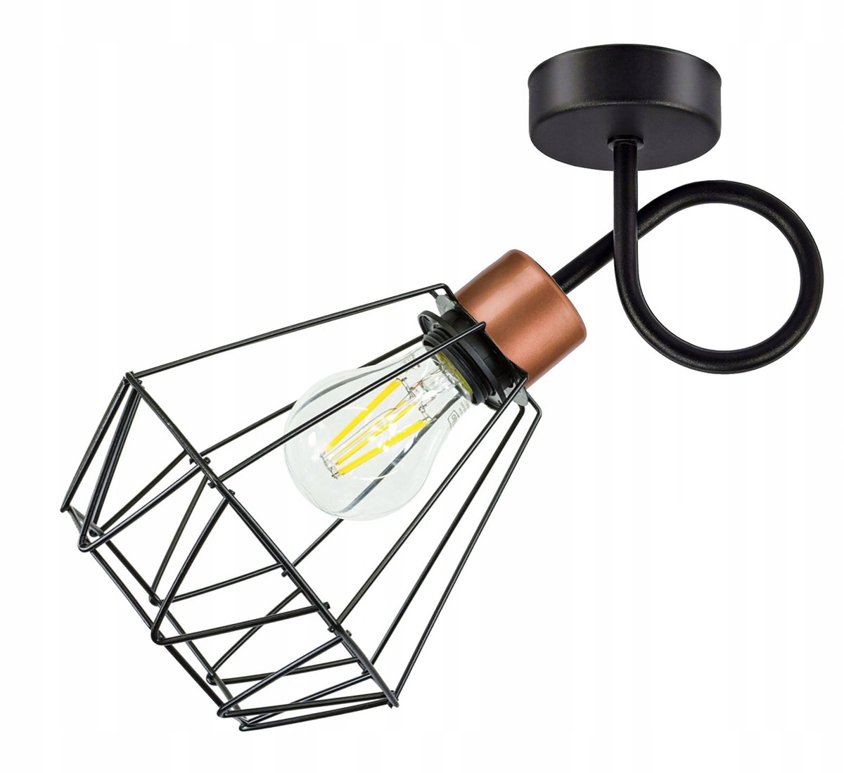 Industriële Wandlamp E27 Zwart Metaal - Loft Stijl