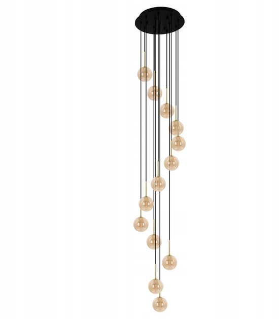 BESTonZON Glazen Bol Lampenkap Amberkleurige Glazen Bol Lampenkap E27