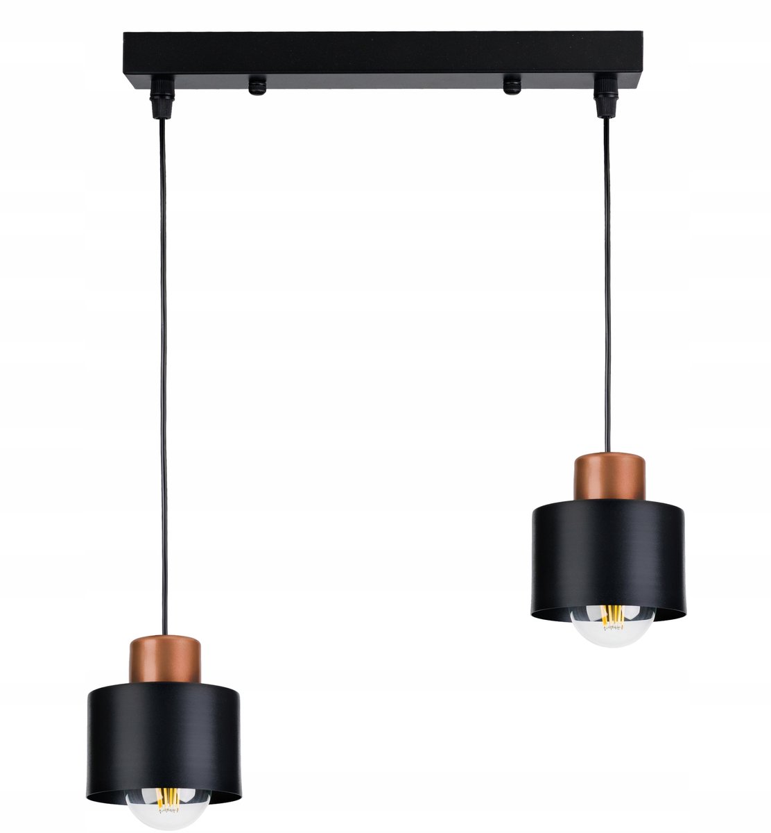 Hanglamp Kubus Koper 2x E27 Max 60W - Modern Design