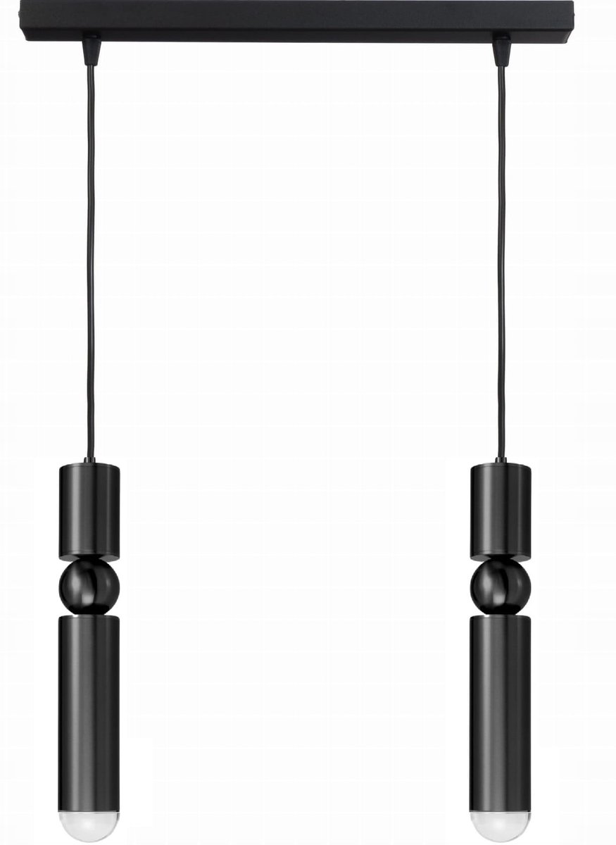 Dubbele Zwarte Hanglamp G9 Tuba - Modern Design