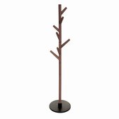 Atmosphera Kapstok - lichtbruin/zwart - hout - staand - 8 haken op verschillende hoogtes - 178 cm