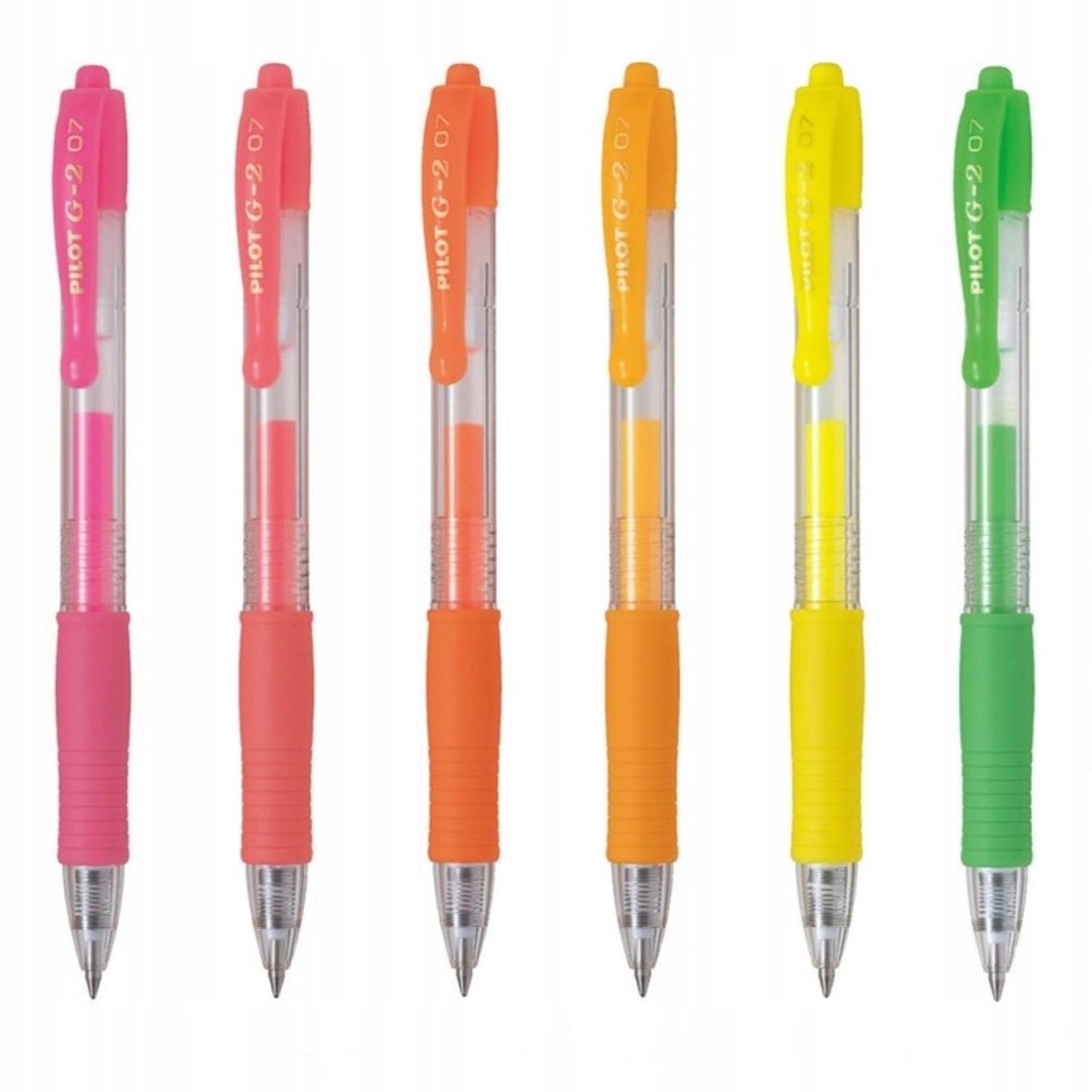 Pilot G2 Gelpen Neon Kleuren Mix - Zacht Schrijvend
