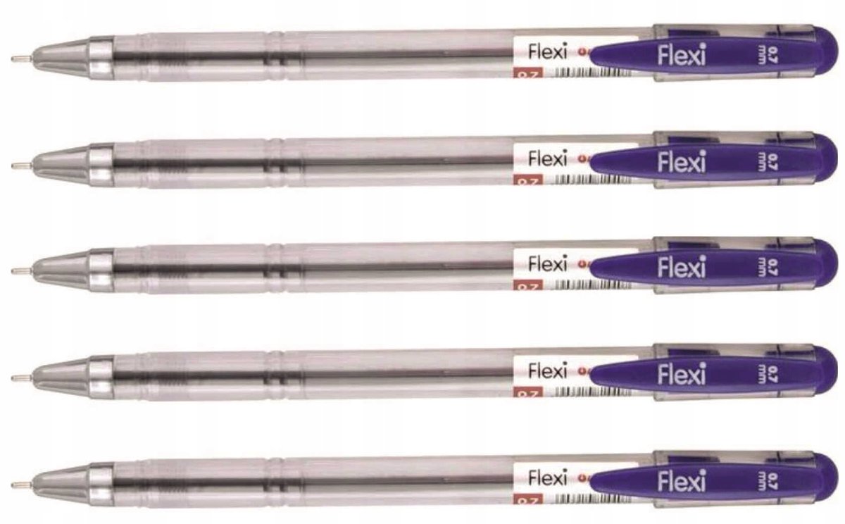 Penmate Flexi Blauwe Pennen Set - 5 Stuks, 0.7mm