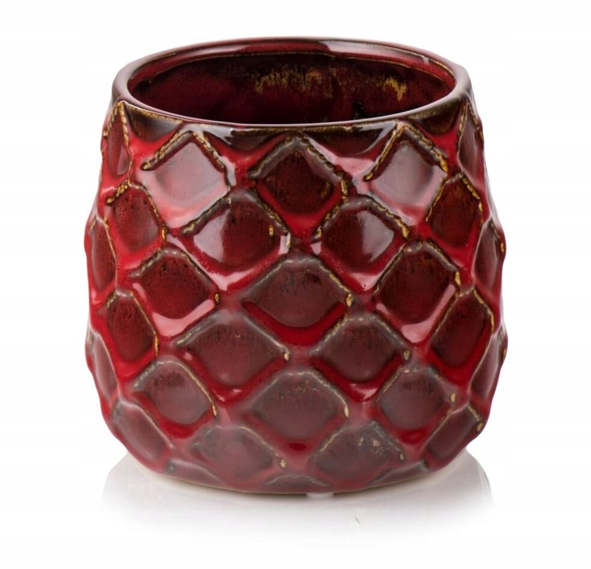 Keramische Pot Rood 11x12 cm - Sfeervol Design