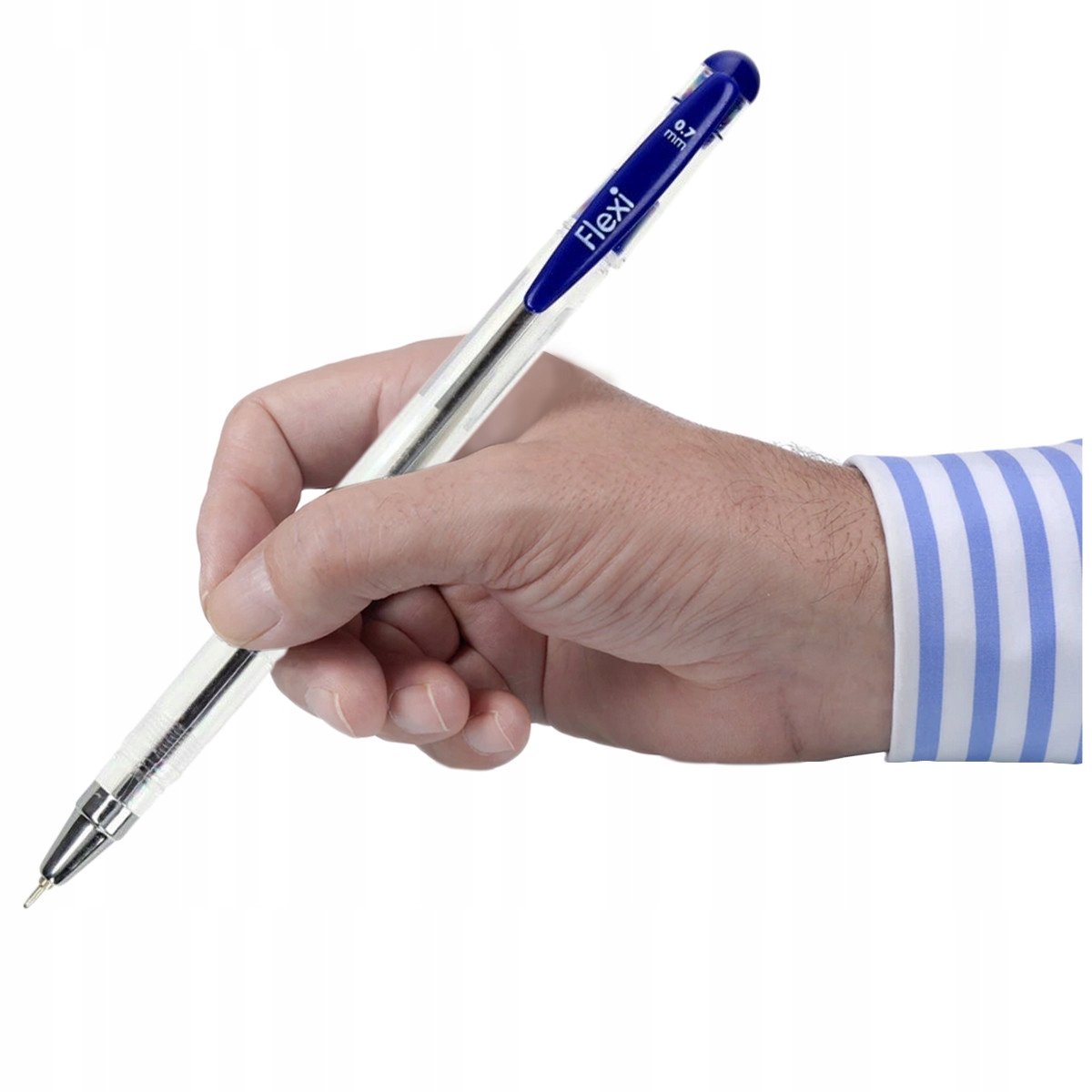 PENMATE FLEXI Blauwe Pen met Dop - 0.7mm Lijn