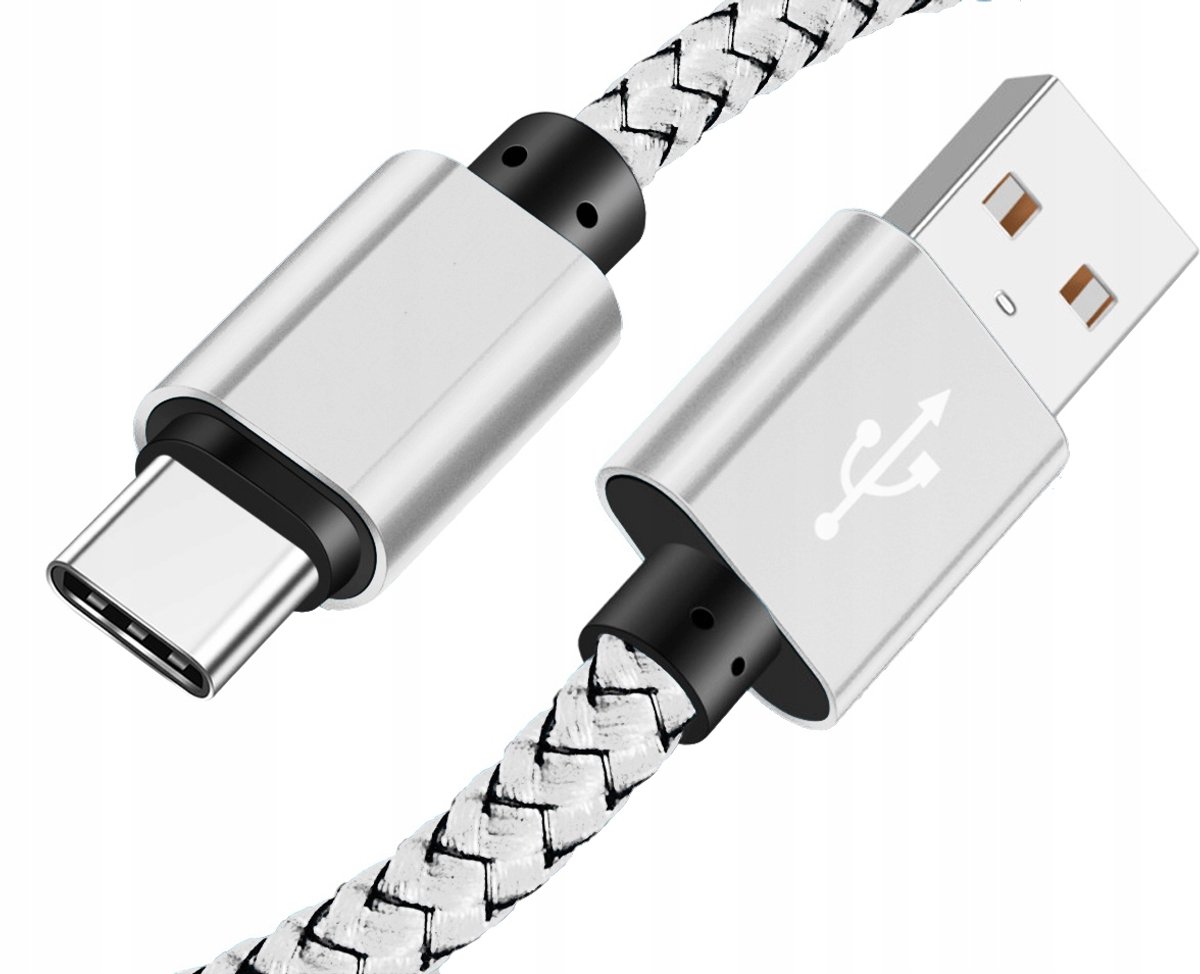 USB-C Kabel Nylon Snel Laden QC 3.0 Data 1M