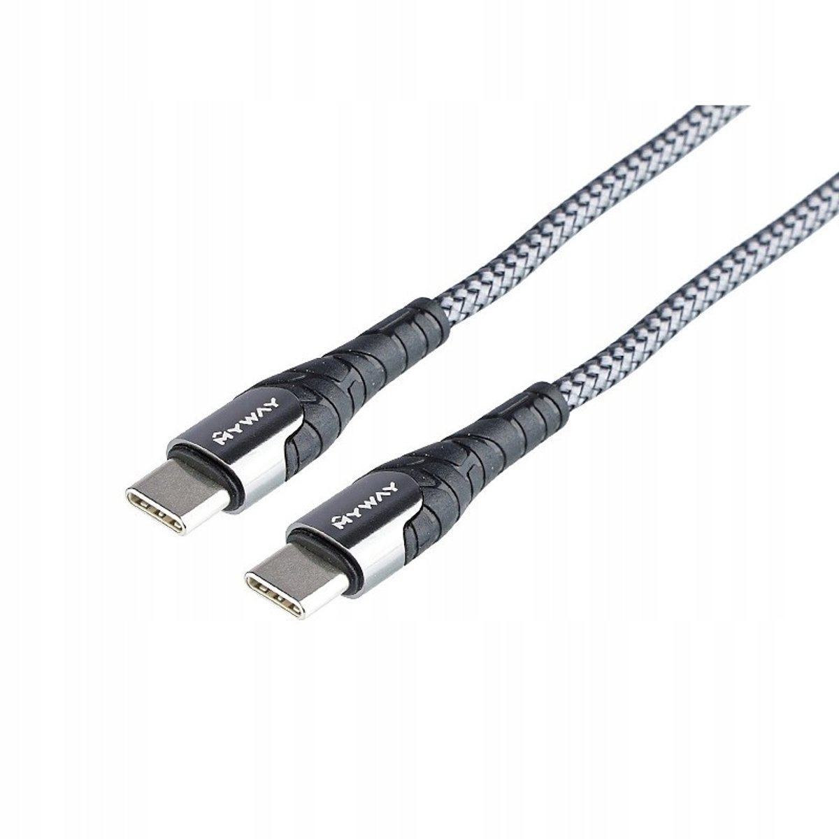 MYWAY USB-C naar USB-C Kabel 2m Grijs - Snelladen & Data