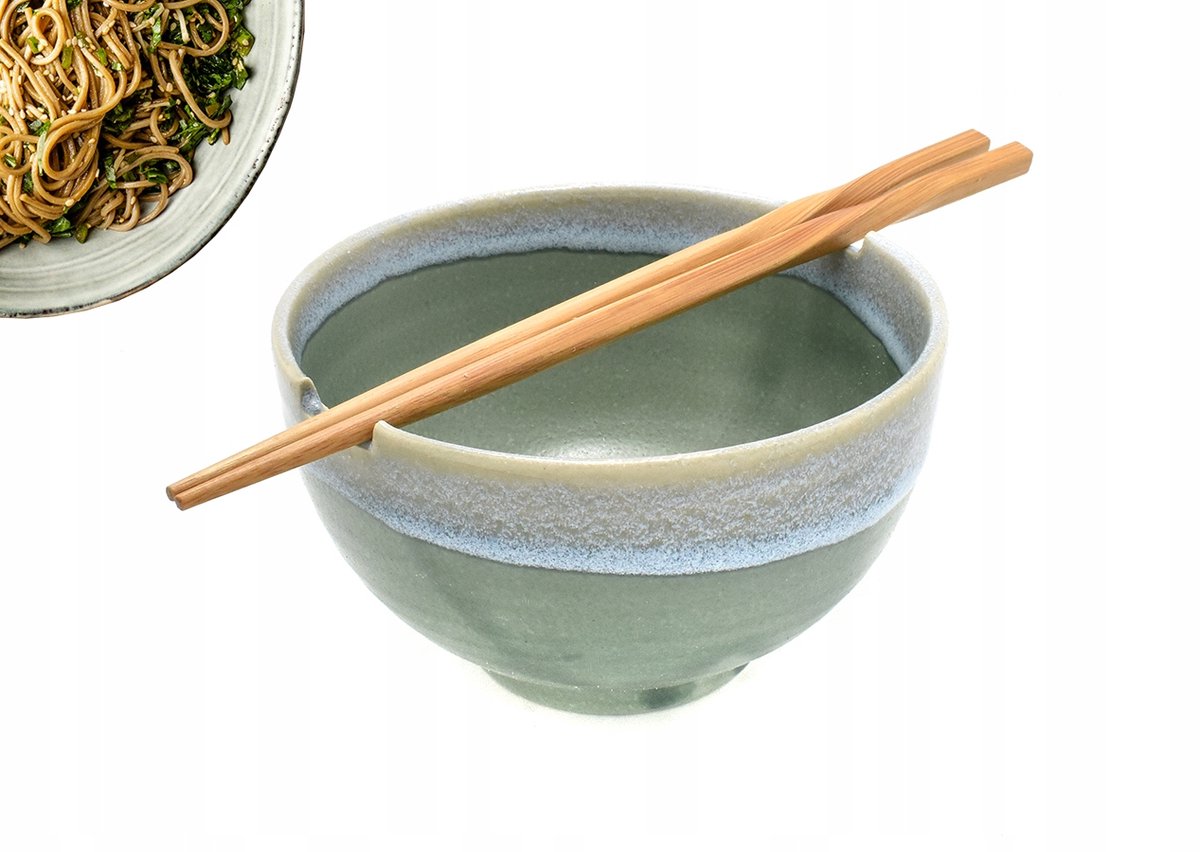 Soba Komset Groen 500ml Kom met Eetstokjes Twist
