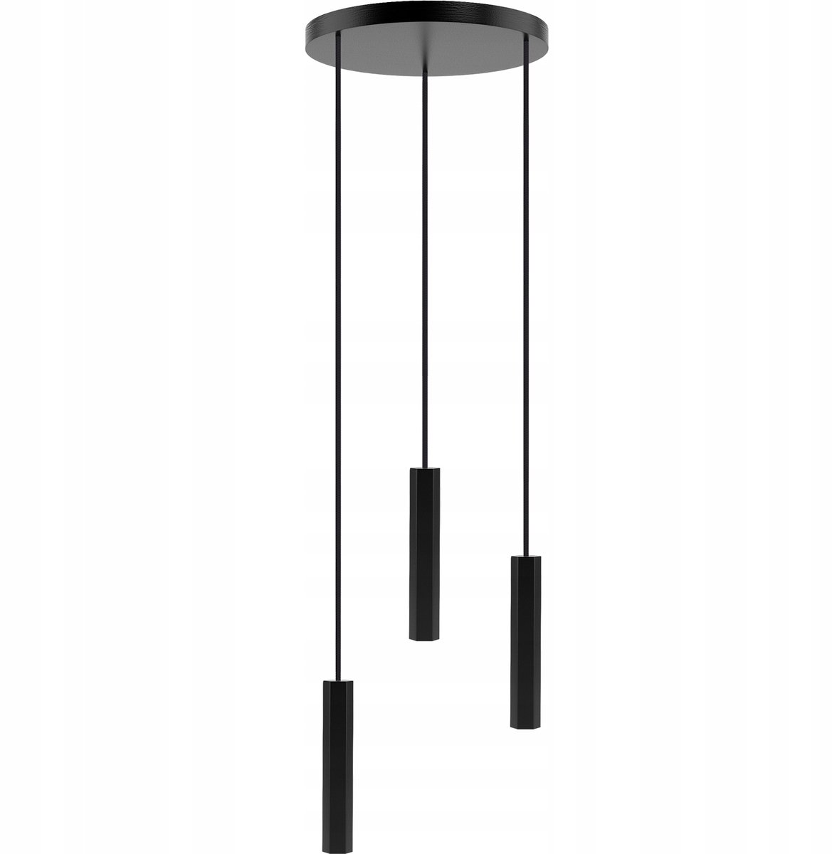 Madera Hexa Hanglamp Zwart Hout 3 lichtpunten GU10