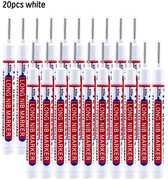Set van 20 stuks lange penpunt markers - pennen - afteken gereedschap - wit