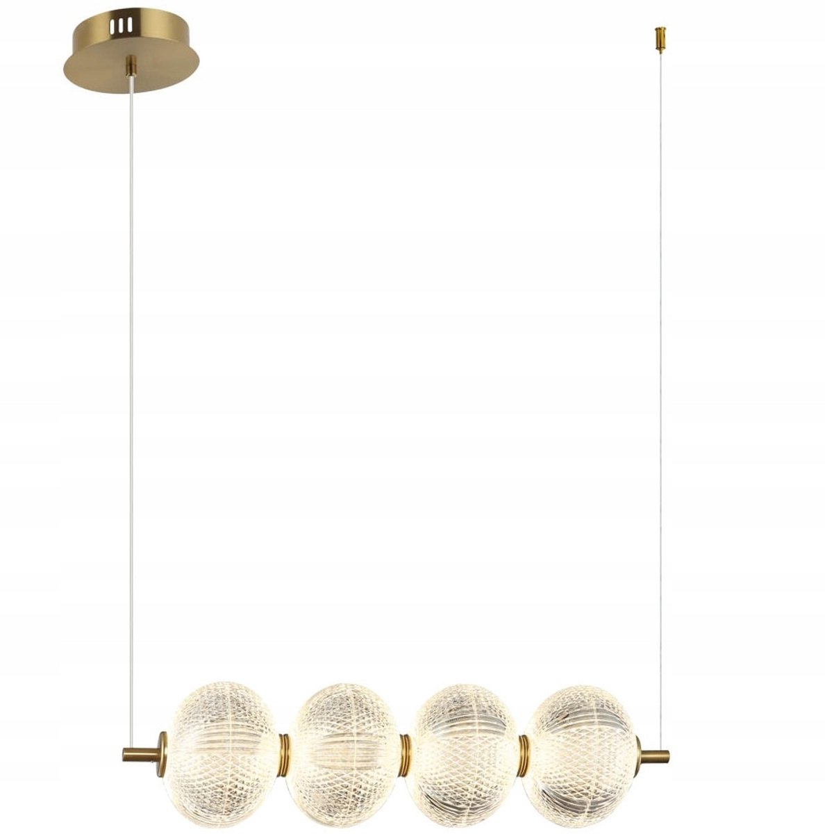 LAZIE Plafondlamp Goud LED 57cm - Stijlvolle Verlichting voor Woonkamer & Keuken