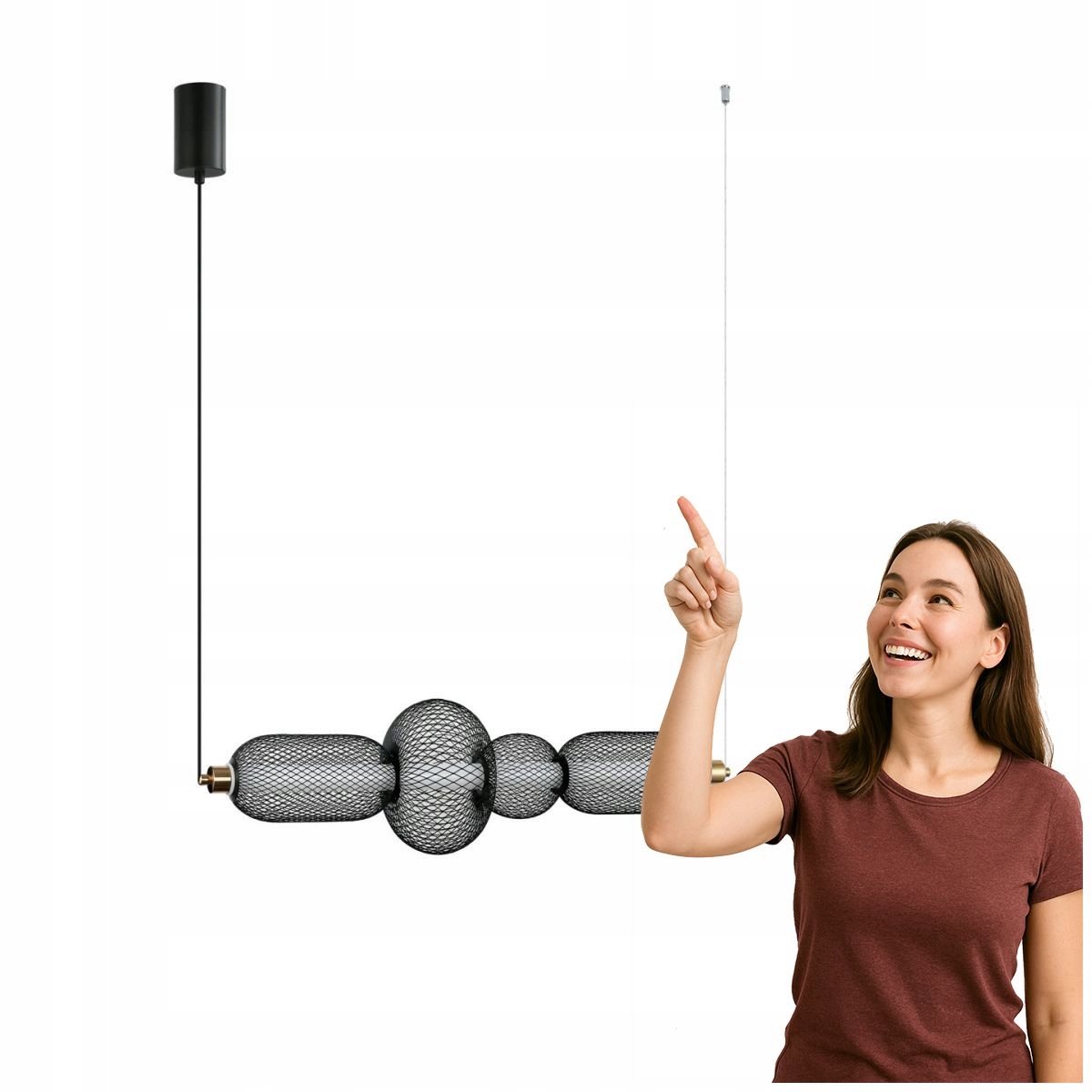Marco LED Hanglamp Zwart 16W Modern Staal 65cm