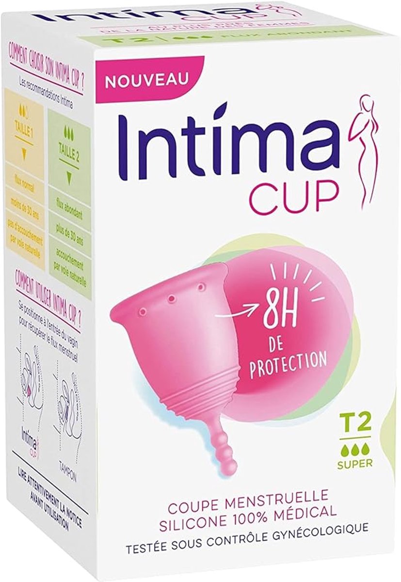 Intima Cup - Coupe Menstruelle Taille 2 - Protection et Confiance - Flux Abondant (2 STUKS)