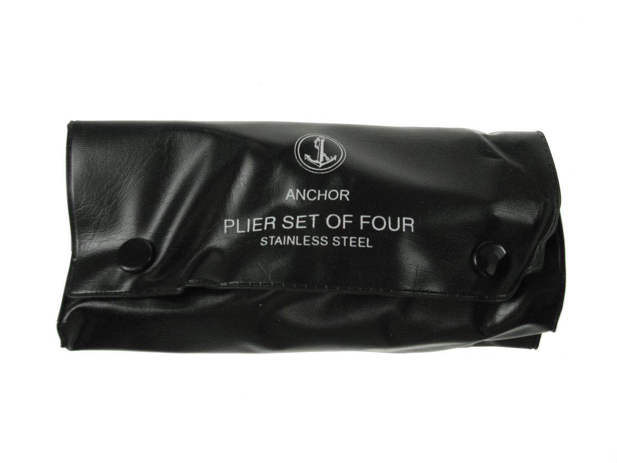 Selva tangenset - Met 4 tangen - Voor fijn werk in de horlogemakerij, elektronica en fijnmechanica - PVC-gecoate handgrepen - 120 mm lang - C4430900