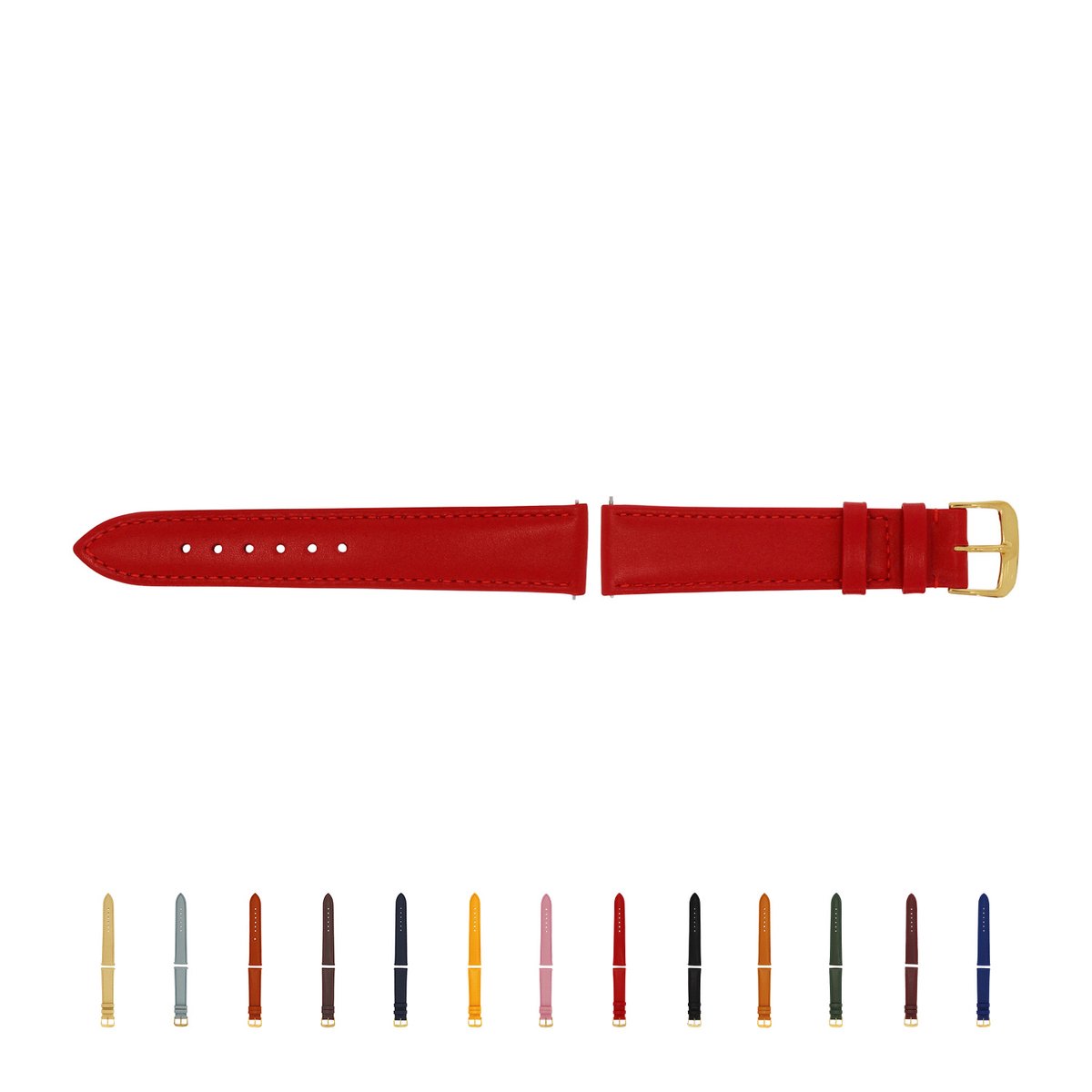 SELVA horlogeband, 14-24 mm, leer, verwisselbaar, vervangende band voor smartwatch, gemaakt in Duitsland