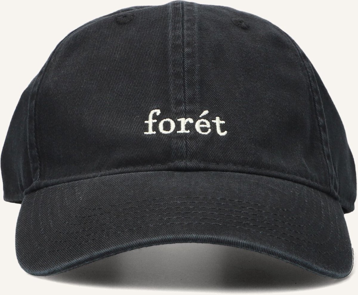 Forét Hawk Washed Cap Petten Heren - Zwart - Maat ONESIZE