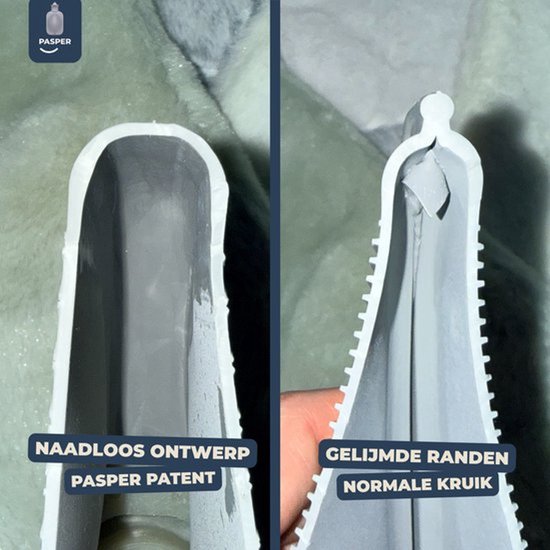 Pasper XXL kruik met hoes 3.5 liter - naadloos ontwerp - warmwaterkruik - 8 uur warmte - grijs - kruikzak