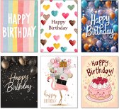 Wenskaarten + Enveloppen 6 stuks – Dubbele Kaart van Stevig Papier – Wenskaart / Wenskaarten Blanco (Wenskaarten Zonder Tekst) – Wenskaarten Verjaardag – Verjaardagskaart – Verjaardagskaarten met Envelop – Inclusief Kraft Enveloppen – SET A