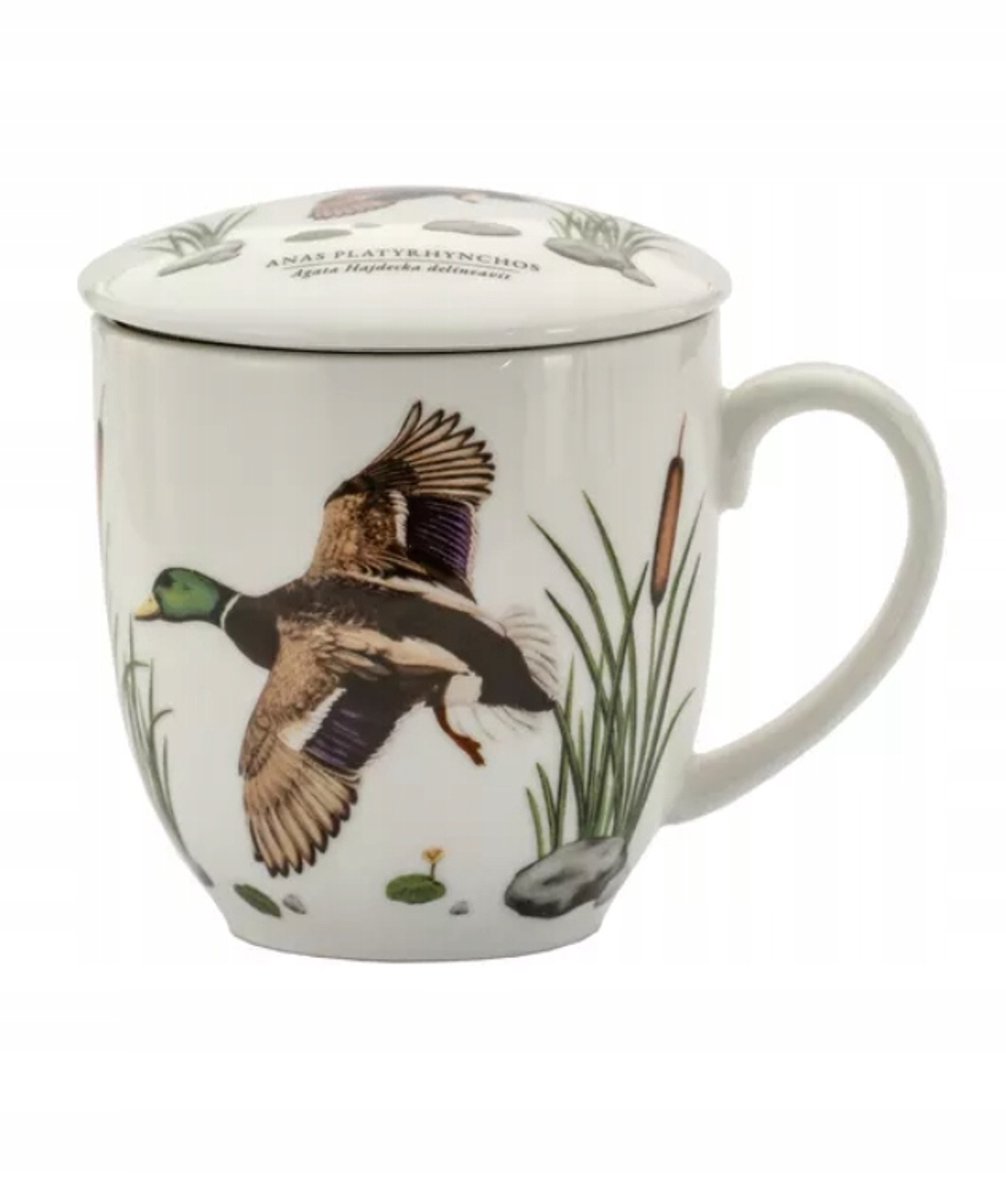 Porseleinen Mok met Zetgroep & Deksel - 380ml - Eend Design