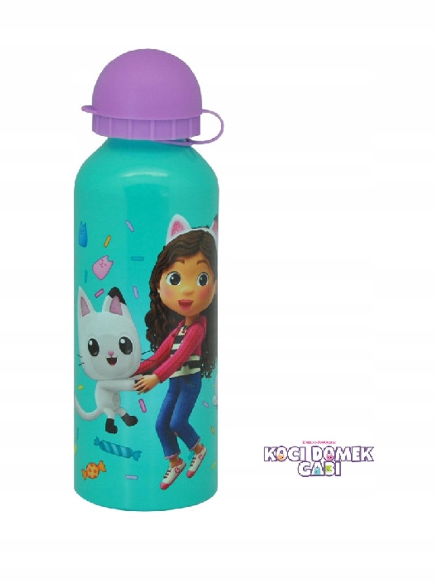 Cat House Gabi Aluminium Fles 500ml - Turkoois, antilek