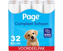 Page® toiletpapier - Compleet Schoon wc papier - 32 rollen - met een vleugje katoen - Voordeelverpakking