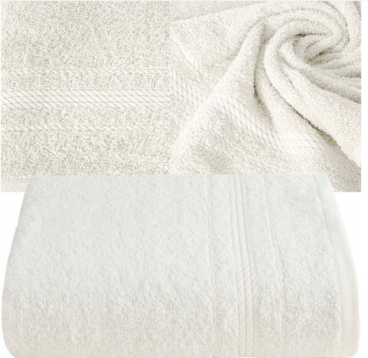 Badhanddoek 70x140 cm Crème 450g/m² Fijn Geweven Katoen