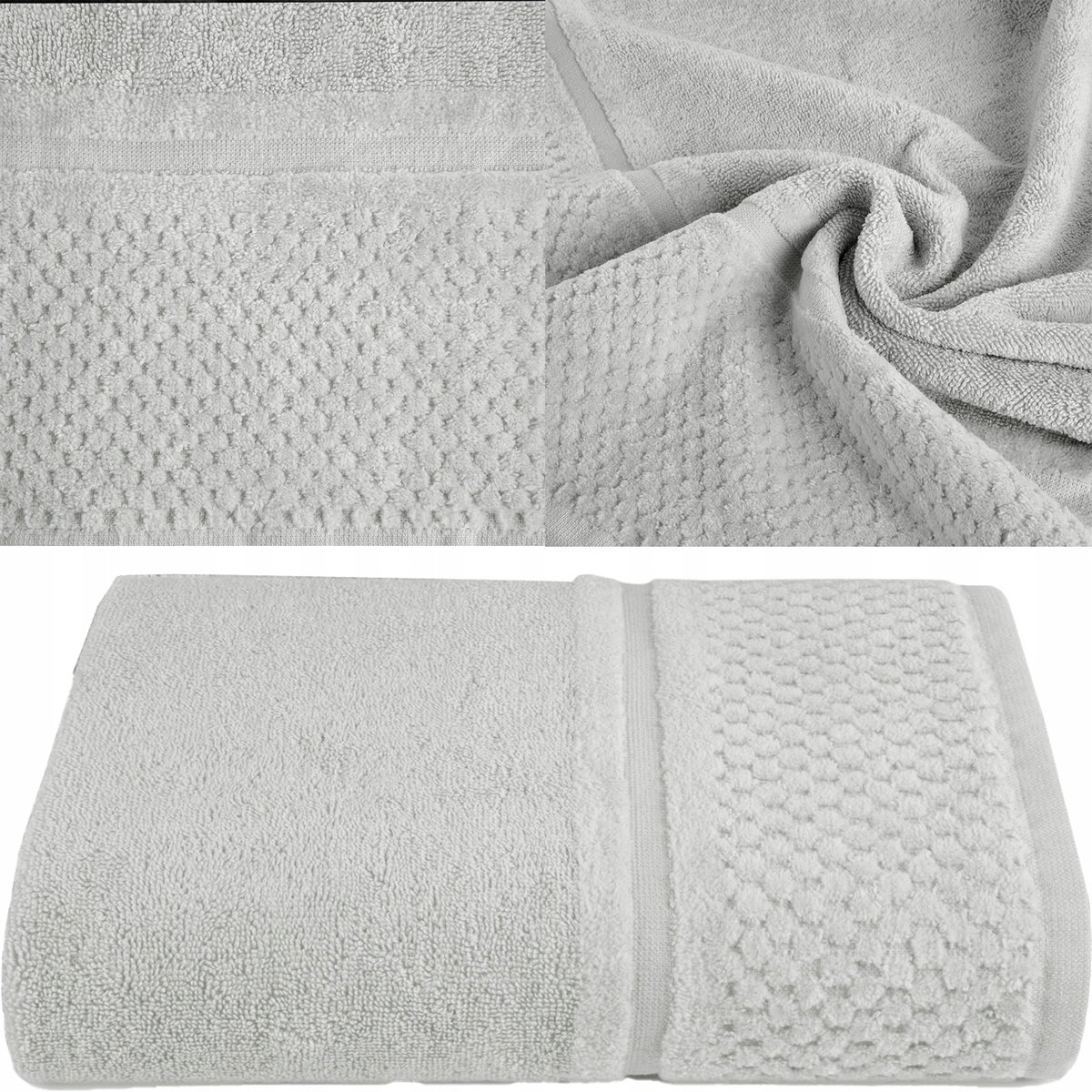 Luxe Katoenen Badhanddoek Staalgrijs 50x90 cm - 550g/m²