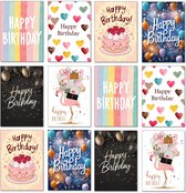 Wenskaarten + Enveloppen 12 stuks – Dubbele Kaart van Stevig Papier – Wenskaart / Wenskaarten Blanco (Wenskaarten Zonder Tekst) – Wenskaarten Verjaardag – Verjaardagskaart – Verjaardagskaarten met Envelop – Inclusief Kraft Enveloppen – Set A