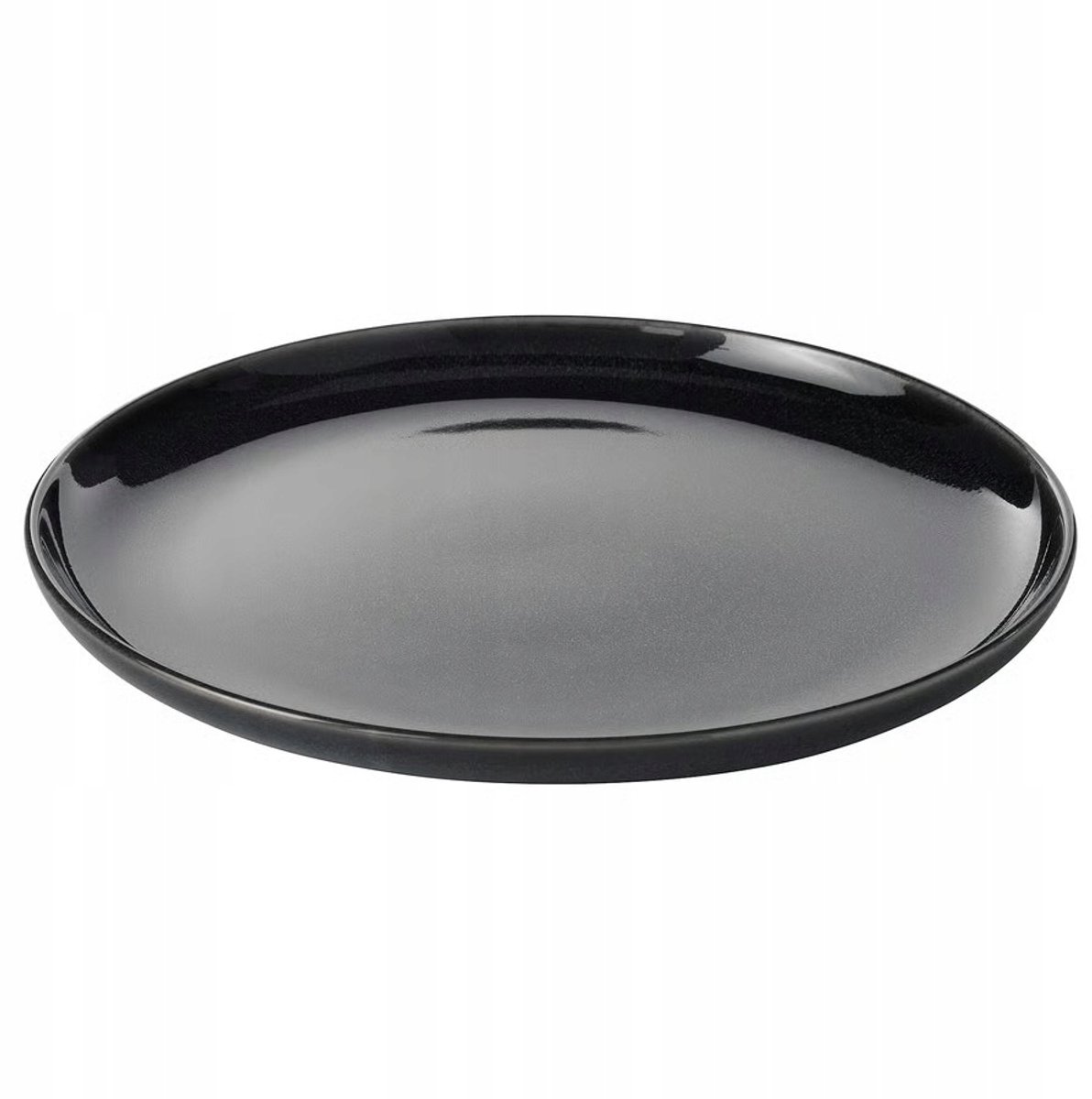 IKEA Gladelig Dinerbord Donkergrijs 25 cm - Uniek Handgemaakt Design