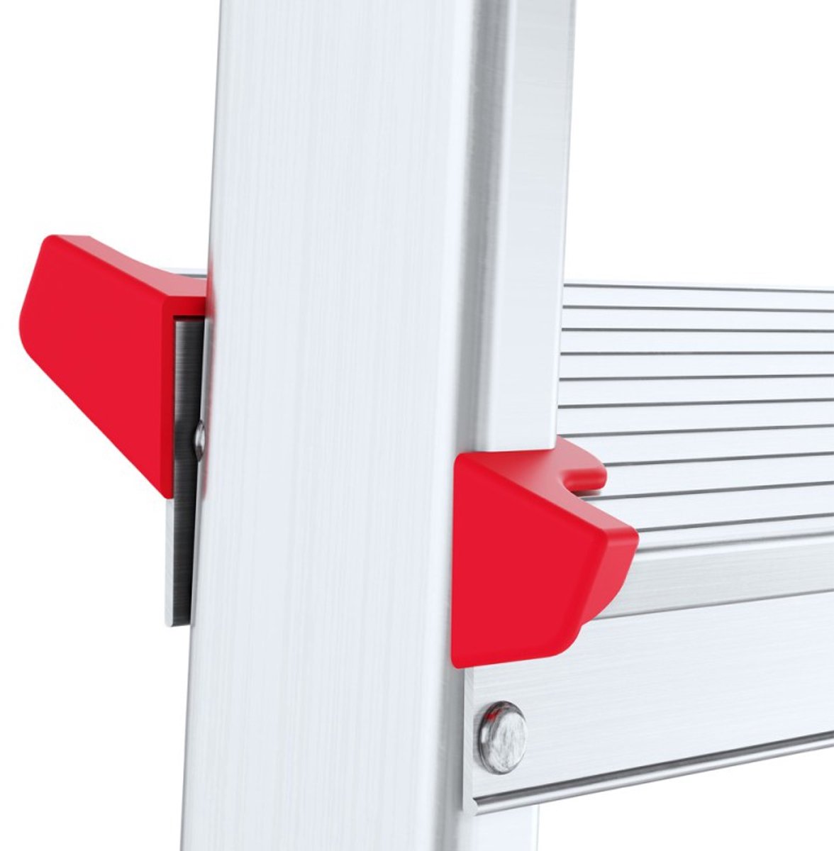Baulich Opvouwbare aluminium ladder met haak - 4 treden vouwladder met antislip treden - werkhoogte 275 cm, max. 125 kg – foto 4