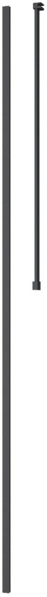 Saqu Modulo montageset 2.0 met wandprofiel en stabilisatiesteun voor Modulo glaswand zwart