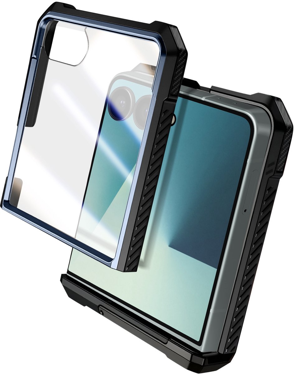 SUPCASE Hoesje Geschikt voor Samsung Galaxy Z Flip 7 - UB Grip - Ingebouwde Screenprotector - Compatibel met MagSafe - Full Protect Case Blauw