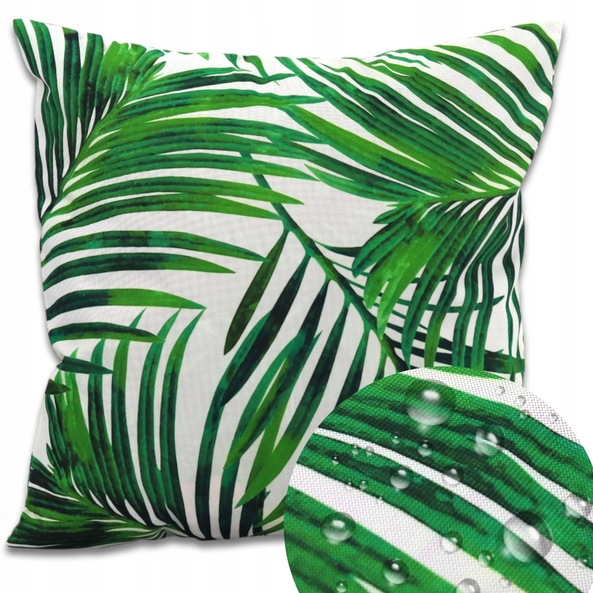 overdekte Tuinkussenhoes 45x45cm met Palmblad Print