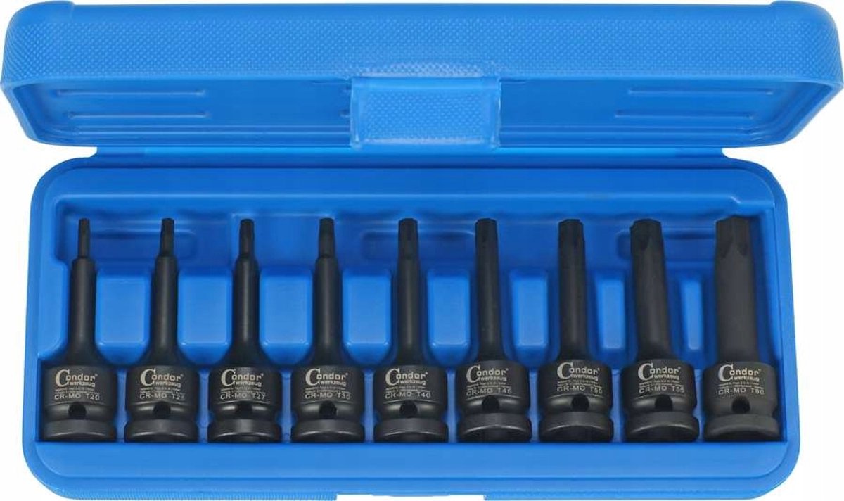 Condor Slagdoppen Torx 1/2" T20-T60, 9-delig