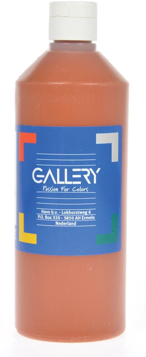 Gallery plakkaatverf, flacon van 500 ml, lichtbruin