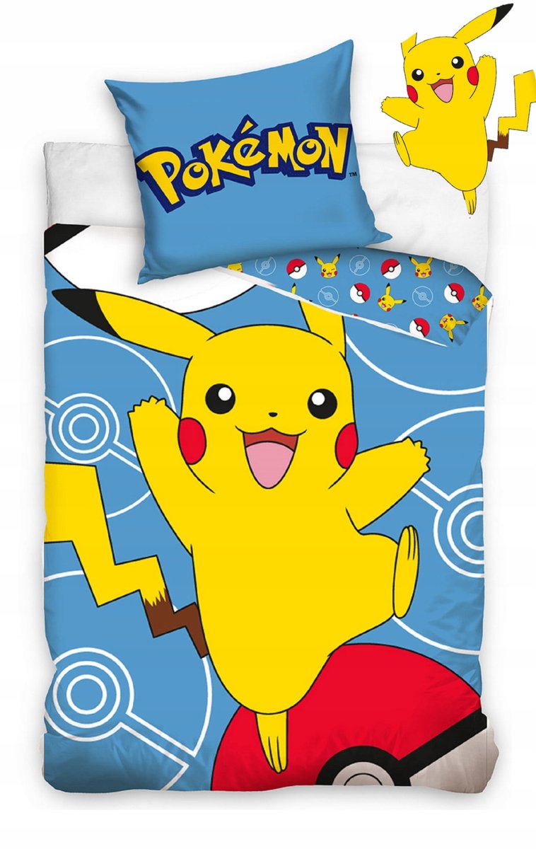 Pokemon pikachu Kinderbdengo Set 135x200 Catoen