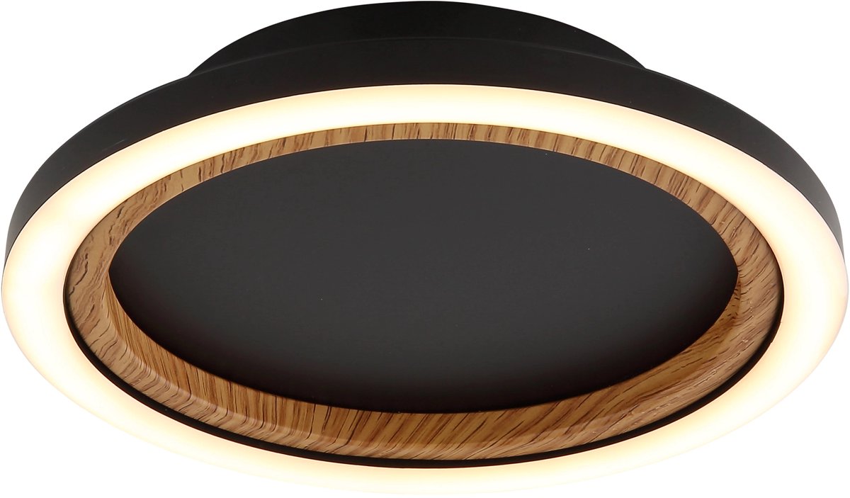 Globo Plafonniere - zwart - DAKARI I - metaal - Ø 21cm - LED - 67356D - Globo