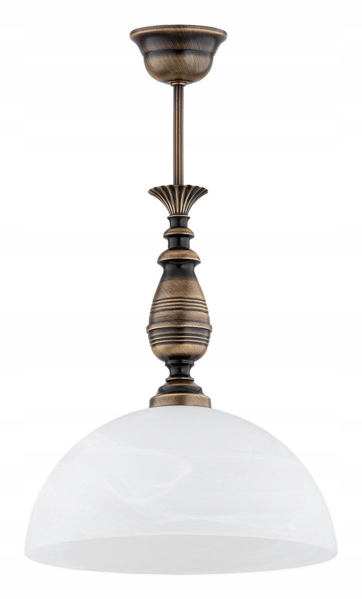 Felix Hanglamp Patina Wit Alabaster - 1 Lichtpunt